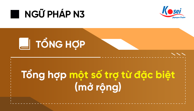 Học ngữ pháp tiếng Nhật N3: Một số trợ từ đặc biệt (mở rộng)